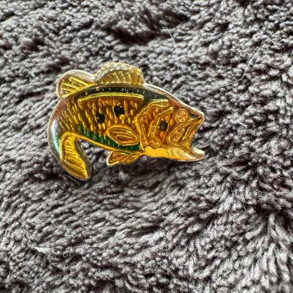 Vintage Other - Bundle 3 for $10 vintage metal hat/ lapel pin of a large mouth bass